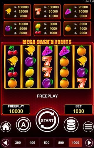 Mega Cash'n Fruits screenshot 1
