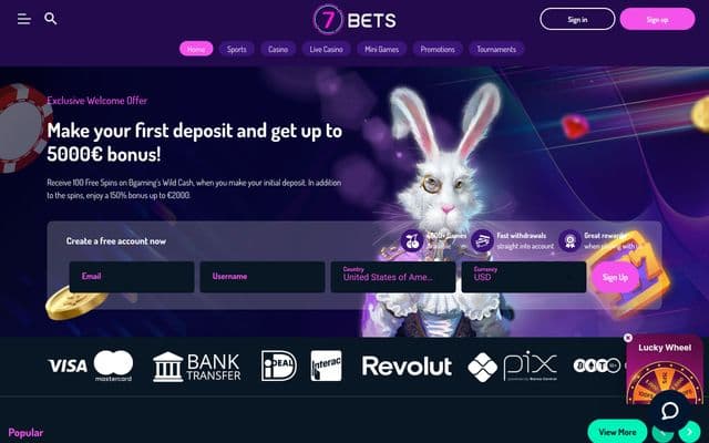 7Bets Casino screenshot