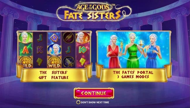 Game features Include: The Sisters Gift Feature and The fates Portal 3 Games Modes!