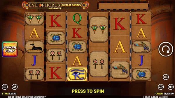 Eye of Horus Gold Spins Megaways screenshot 1