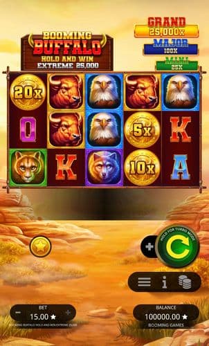 Booming Buffalo Hold and Win Extreme 25,000 screenshot 1