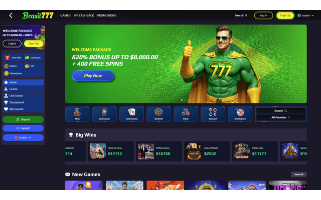 Brasil777 home screen