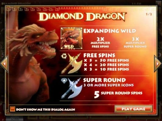 Game features include: Expanding Wilds, Free Spins and Super Round.