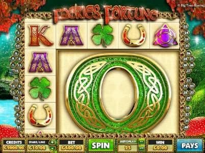 Main game board featuring five reels and 40 paylines with a $1,000 max payout