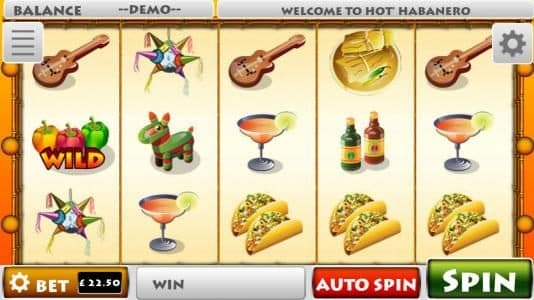 Main game board featuring five reels and 15 paylines with a $7,500 max payout