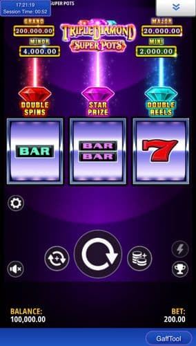 Triple Diamond Super Pots screenshot 1