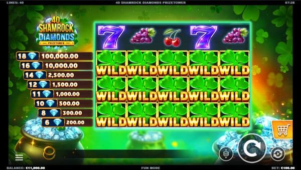 40 Shamrock Diamonds PrizeTower screenshot 1
