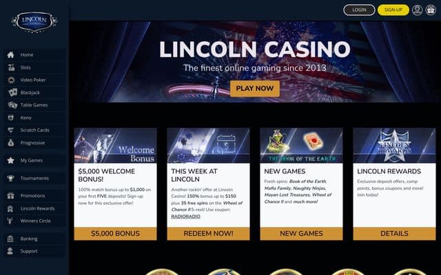 Lincoln home screen