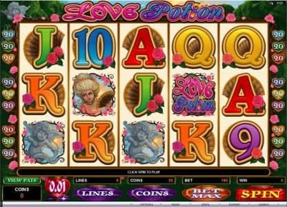 Main game board featuring five reels and 9 paylines with a $12,500 max payout