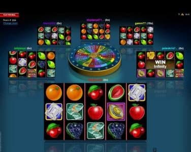 Main game board featuring five reels and 25 paylines with a $25,000 max payout