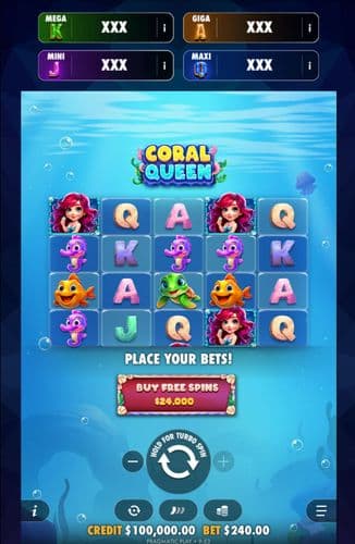 Coral Queen Oranje Jackpot screenshot 1