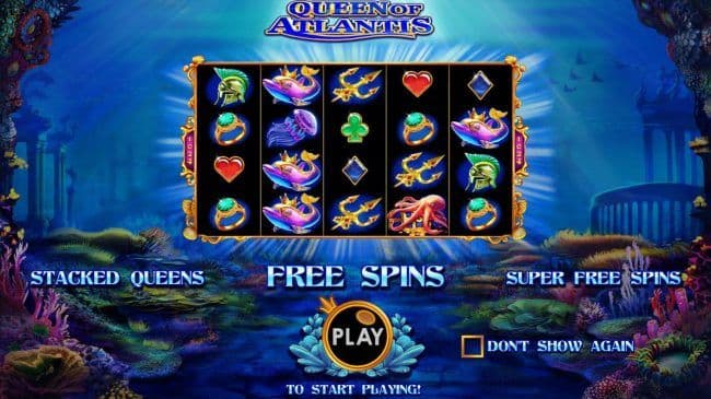 Game features include: Stacked Queens, Free Spins and Super Free Spins.