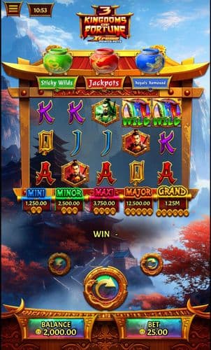 3 Kingdoms of Fortune - Xtreme Power Pots screenshot 1