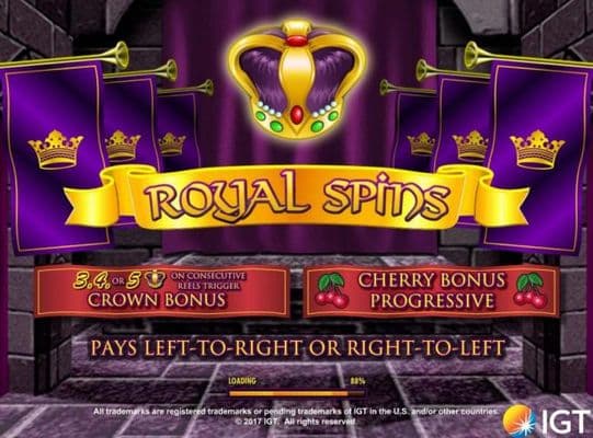 Game features include: Crown Bonus Free Spins and Cherry Bonus Progressive, Pays Left-to-Right and Right-To-Left.