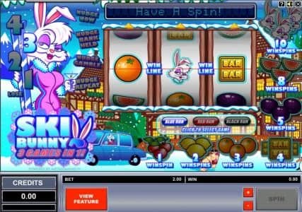 Main game board featuring three reels and 1 paylines with a $5,000 max payout