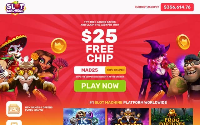 Slot Madness home screen
