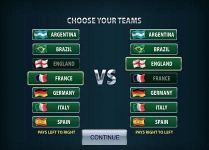 You have the option to select your teams for the game