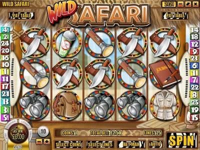 main game board featuring five reels and twenty paylines with an 5000x max payout